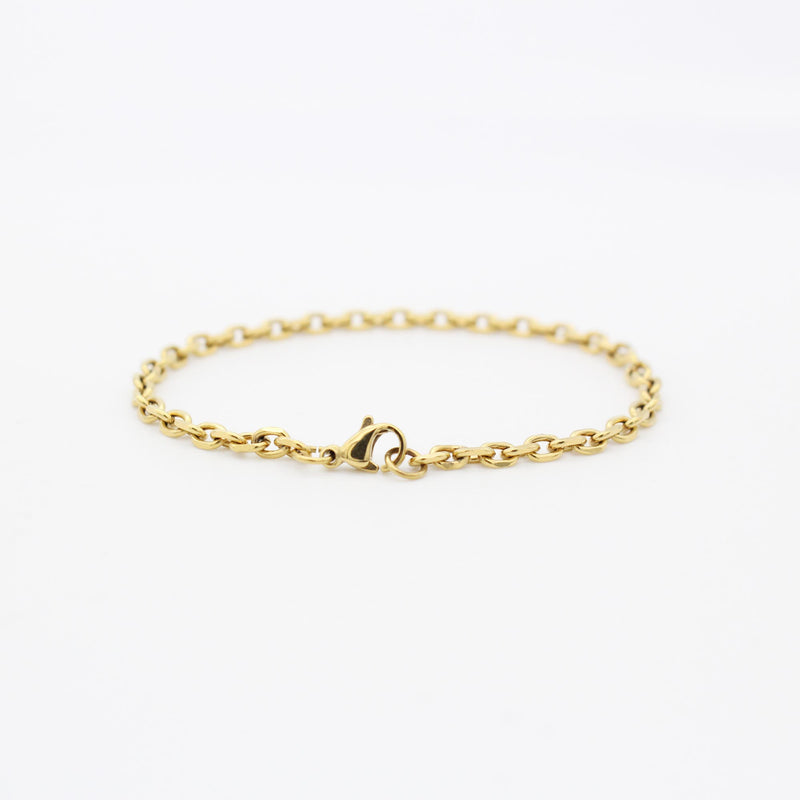 B50 stainless - chain bracelet - gold