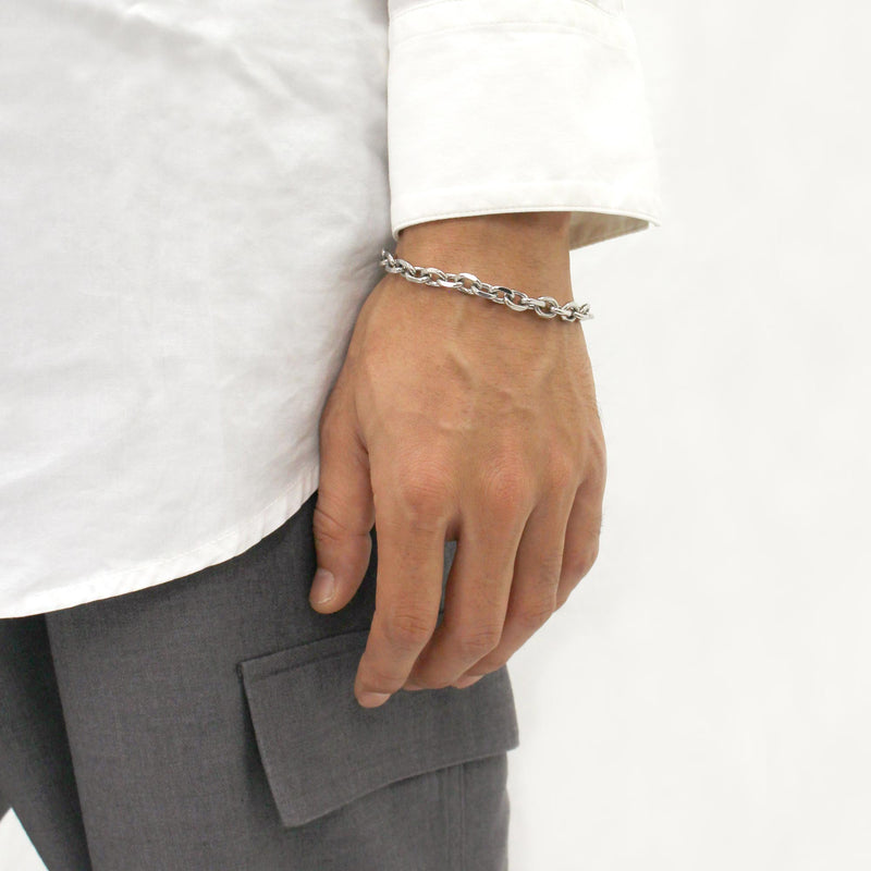 B51 stainless - chain bracelet - silver