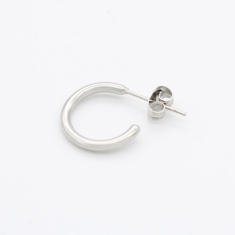 E117 stainless - hoop pierce（single）- silver
