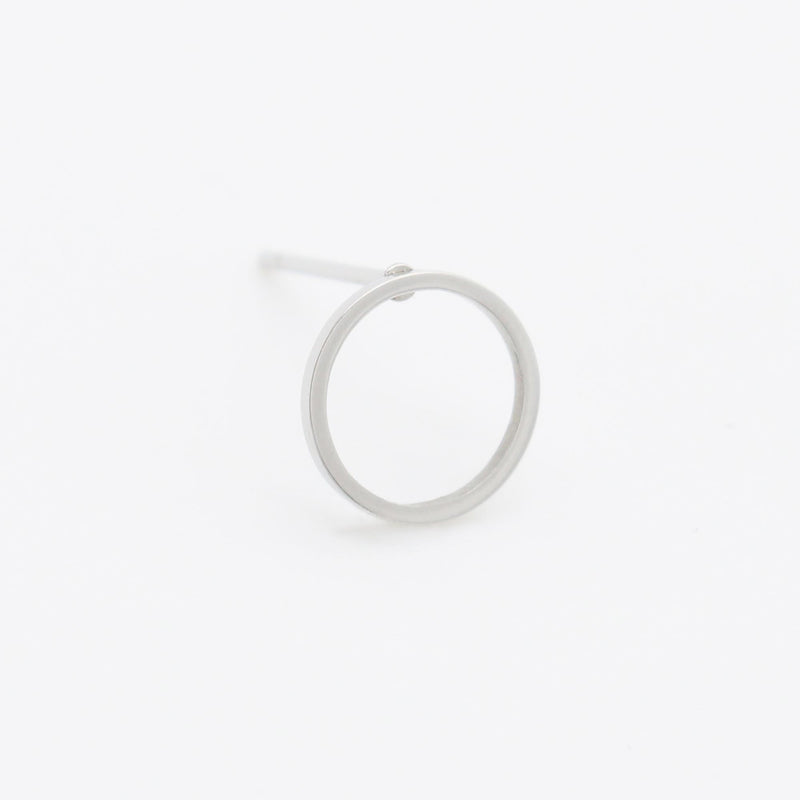 E94 stainless - circle pierce（single）- silver