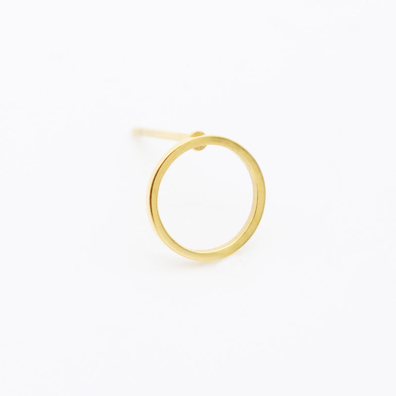 E94 stainless - circle pierce（single）- gold