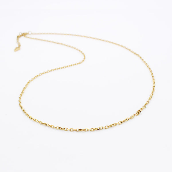 P107 stainless - chain necklace - gold