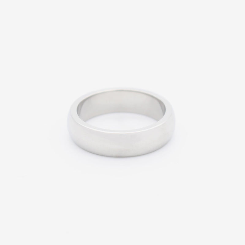 R45 stainless - round ring - silver