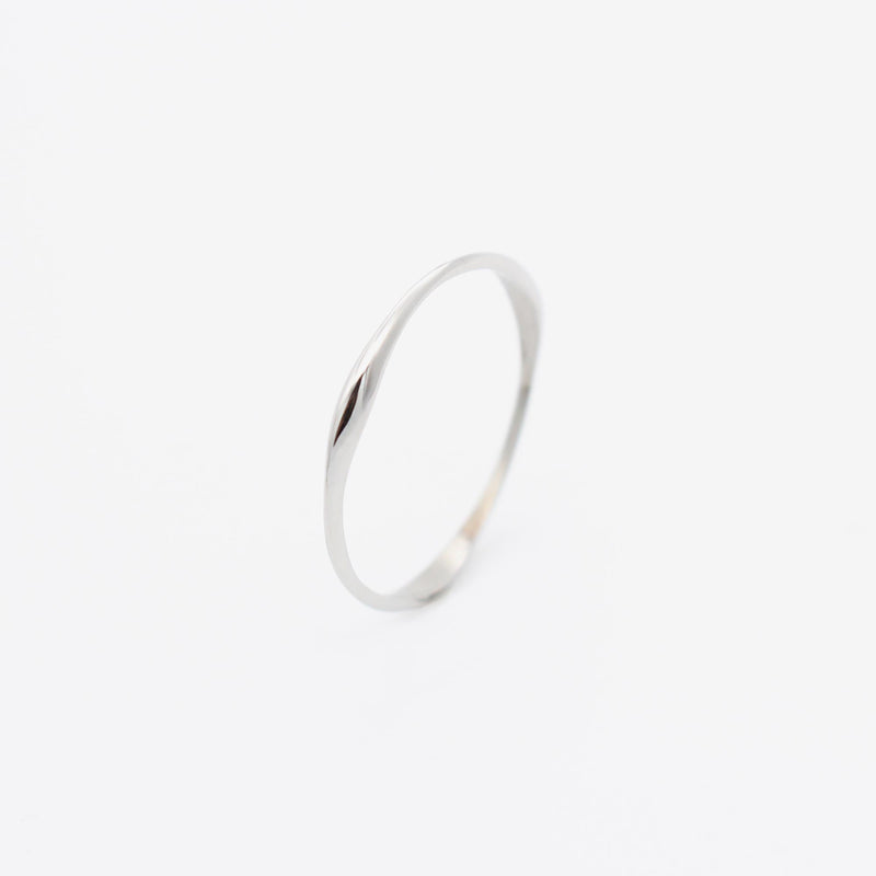 R80 stainless - curve ring - silver