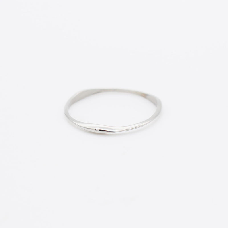 R80 stainless - curve ring - silver