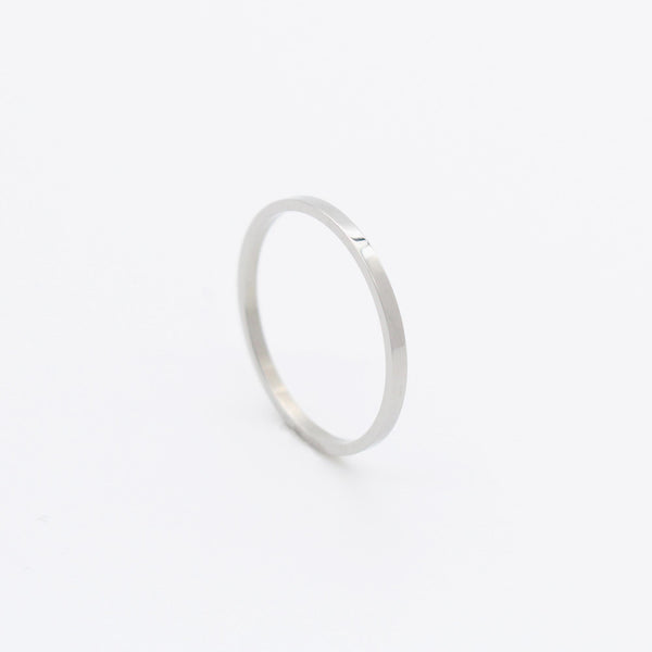 R93 stainless - slim ring - silver